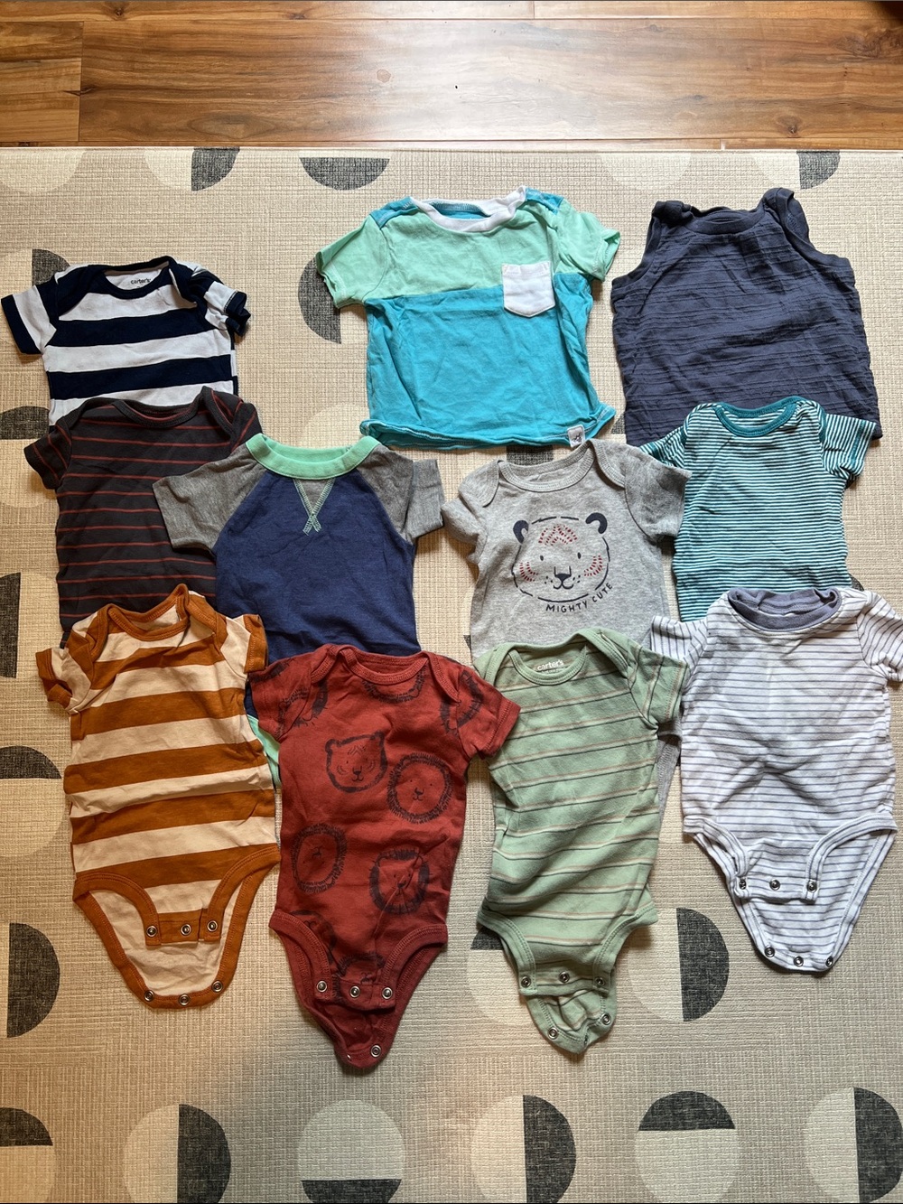 0-3 month Baby Boy Summer Bundle & Sleepers - Picture 5 of 7